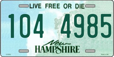 NH license plate 1044985