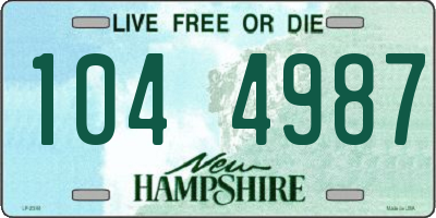 NH license plate 1044987