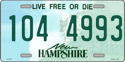 NH license plate 1044993