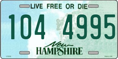NH license plate 1044995