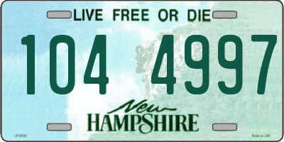 NH license plate 1044997