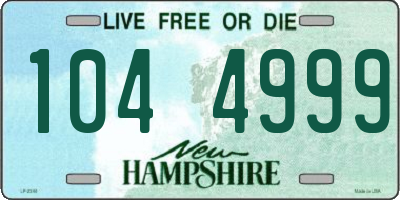 NH license plate 1044999