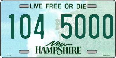 NH license plate 1045000