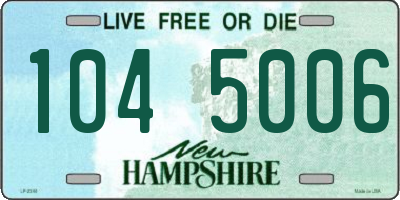 NH license plate 1045006
