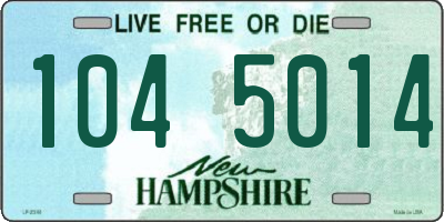 NH license plate 1045014
