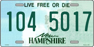 NH license plate 1045017