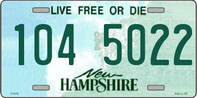 NH license plate 1045022