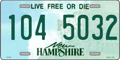 NH license plate 1045032