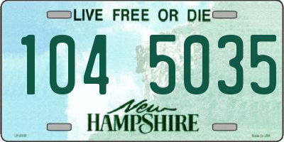 NH license plate 1045035