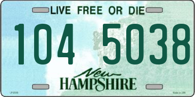 NH license plate 1045038