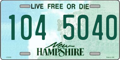 NH license plate 1045040
