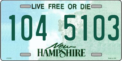 NH license plate 1045103