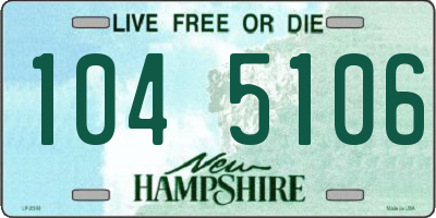 NH license plate 1045106