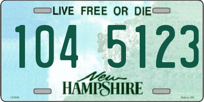 NH license plate 1045123