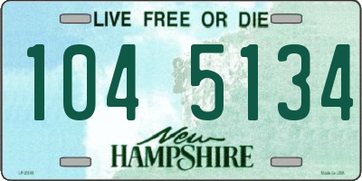 NH license plate 1045134