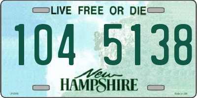 NH license plate 1045138