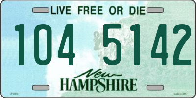 NH license plate 1045142