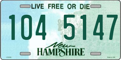 NH license plate 1045147