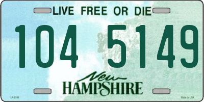 NH license plate 1045149