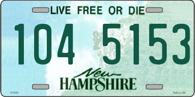 NH license plate 1045153