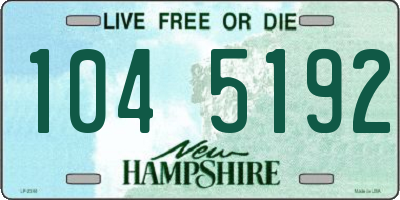 NH license plate 1045192