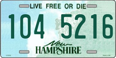 NH license plate 1045216