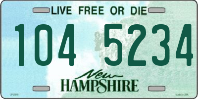 NH license plate 1045234