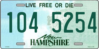 NH license plate 1045254