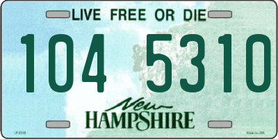 NH license plate 1045310