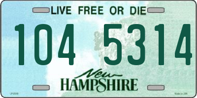 NH license plate 1045314