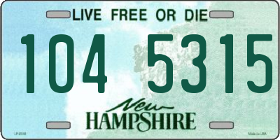 NH license plate 1045315