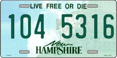 NH license plate 1045316