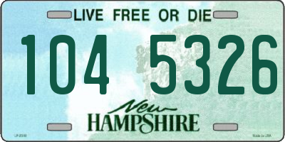 NH license plate 1045326