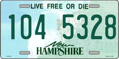 NH license plate 1045328