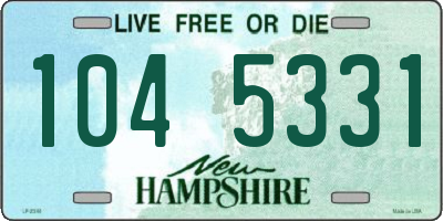 NH license plate 1045331