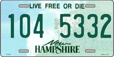 NH license plate 1045332