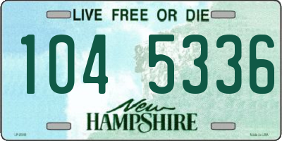 NH license plate 1045336