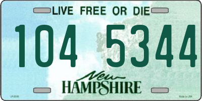 NH license plate 1045344