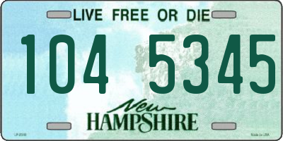 NH license plate 1045345
