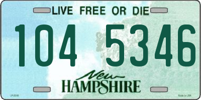 NH license plate 1045346