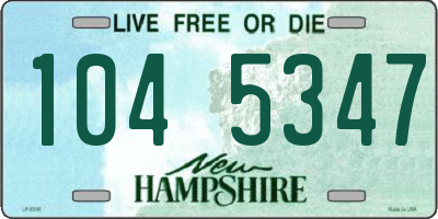 NH license plate 1045347