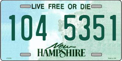 NH license plate 1045351