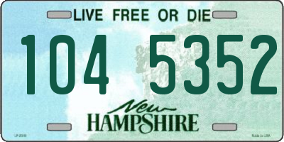 NH license plate 1045352