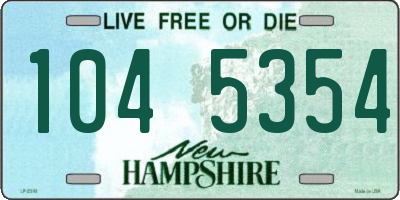 NH license plate 1045354