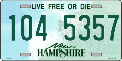 NH license plate 1045357