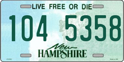 NH license plate 1045358
