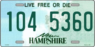 NH license plate 1045360