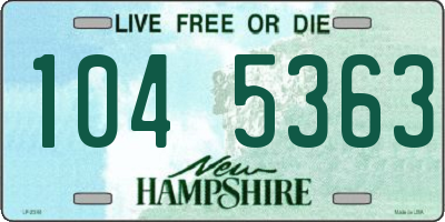 NH license plate 1045363