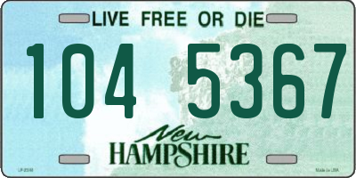NH license plate 1045367