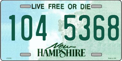 NH license plate 1045368